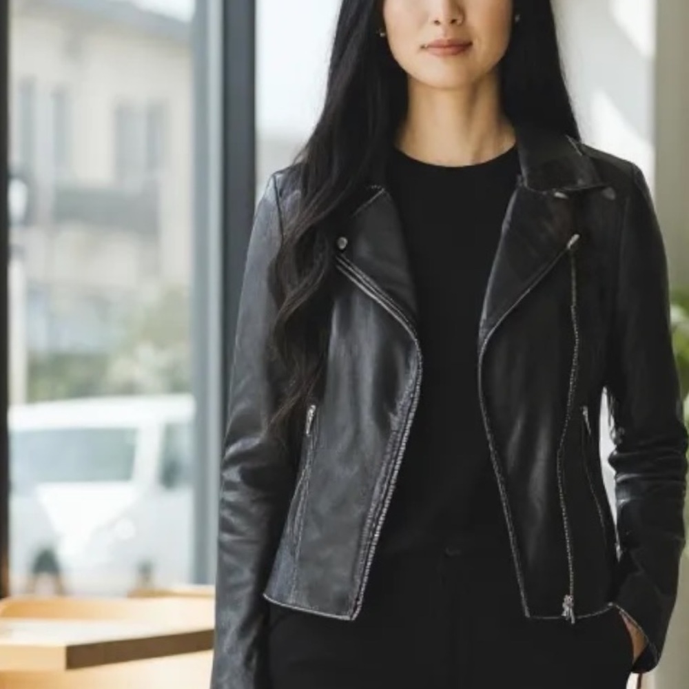 Avanti New‎ York leather jacket sz s
